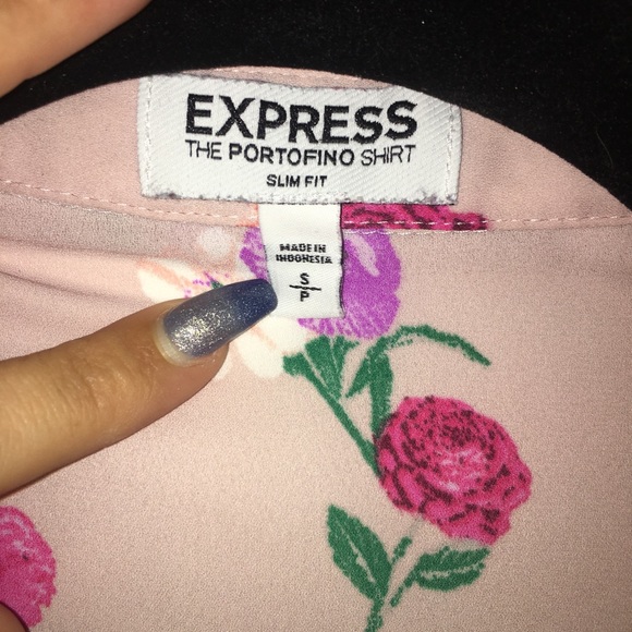 Express Slim Fit Portofino Shirt with Tie Sleeves - Picture 3 of 7